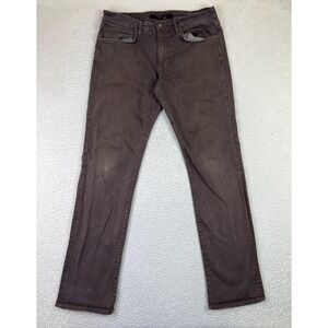 Joe's Jeans Mens Jeans 33x32 Brown Straight Narrow Fit Made USA Stretch Denim